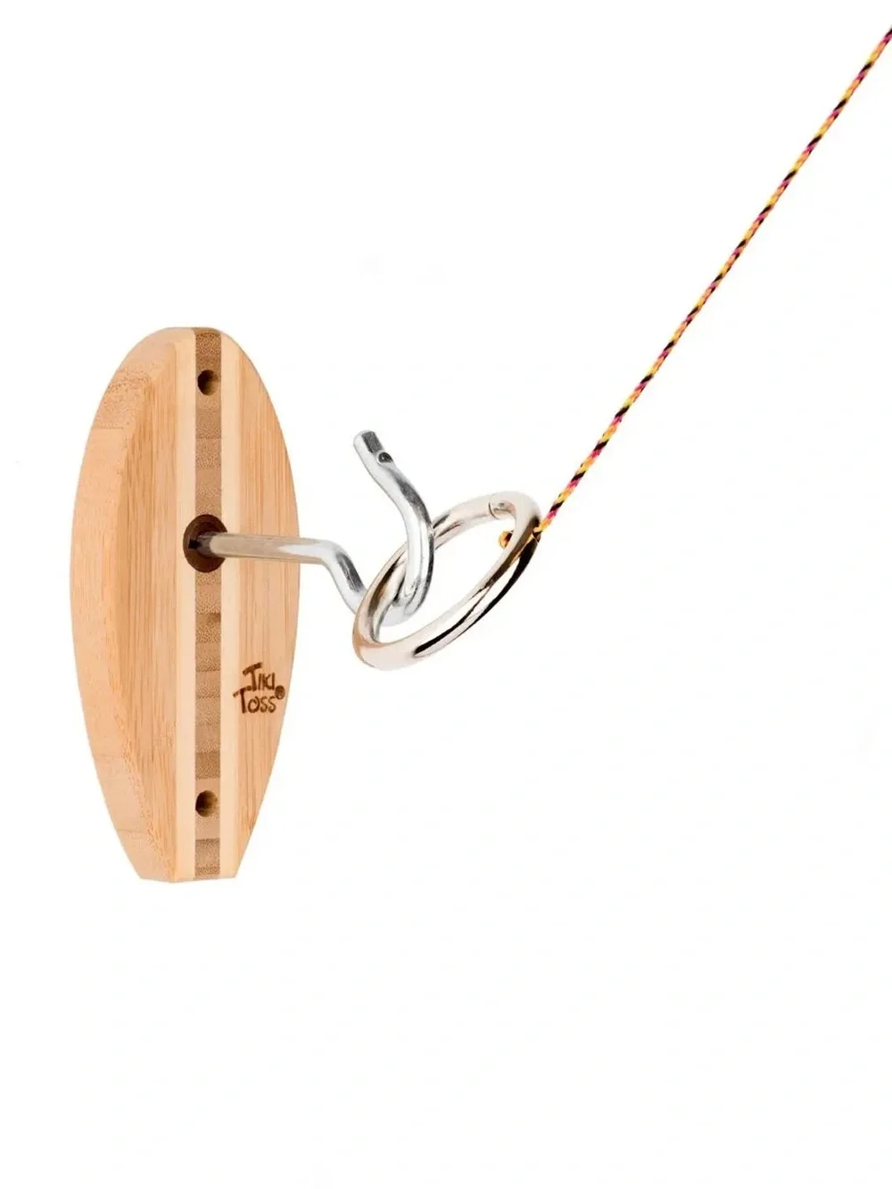 Shortboard Tiki Toss Hook & Ring Game - Natural Wood